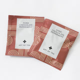 Two Dark Chocolate Peppermint Eco Teabag Sachets rest on a clean white background.