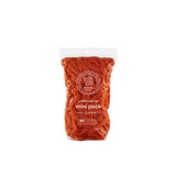 Traditional size mini pack of orange cotton potholder loops in a clear bag