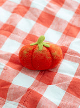 Heirloom Tomato wool toy, alternate angle