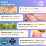 Organic chicken breast treats, alternate angle