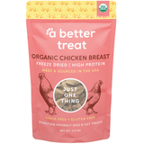 Organic freeze dried chicken breast dog and cat treats package