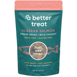 Freeze dried wild caught salmon dog and cat treats package