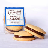 Two XL gluten-free Traditional Argentinian Alfajores, chocolate-filled, packaged for grab & go.
