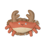Very Crabtivating Earth Friendly Cat Toy: plush crab with a smiling face and biodegradable hemp shell.