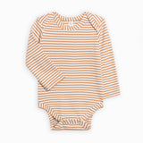 Organic Ginger Stripe Baby Bodysuit