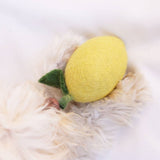 Lemon wool toy, alternate angle