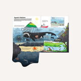The Ultimate Book of Water: aquatic ecosystems, marine life, boats, underwater animals, and educational diagrams.