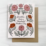 Grandma Mother's Day Greeting Card features pink and red flowers and says, "Grandma, Have a Wonderful Mother's Day.