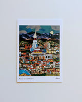 Moonrise over Santa Barbara Note Card