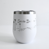 Santa Barbara Company White Tumbler Front