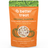 Organic freeze dried pumpkin dog and cat treats package