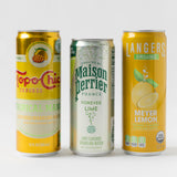 Three tall cans of Citrus Sparkling Water—perfect for welcome gift orders.