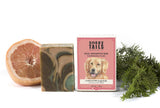 Cedar grapefruit dog shampoo bar, alternate angle