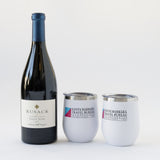 Wine and logo tumblers