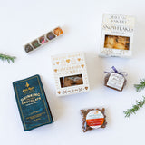 drinking chocolate, caramels, cookies and California almonds from Santa Barbara Company