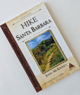 The "Hike Santa Barbara Book by John McKinney" features a hiking trails photo on its cover.