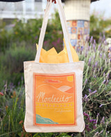 Montecito Canvas Tote in garden setting