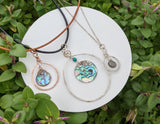 Rose Gold Abalone Necklace & Earrings
