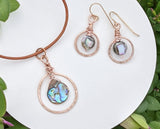 Rose Gold Abalone Necklace