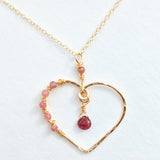 Pretty in Pink Heart Necklace