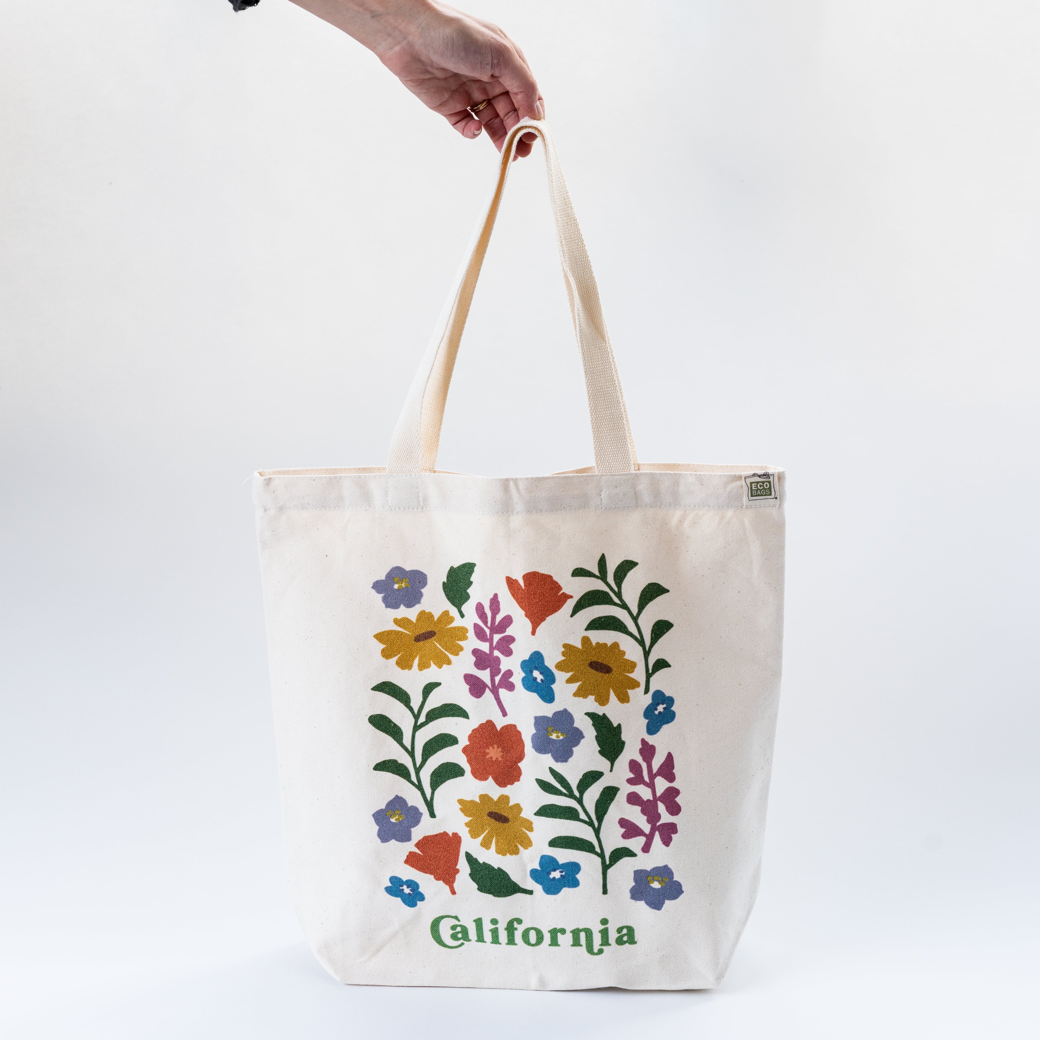Floral Tote Bag - Flower, Wildflower, Canvas Tote Bag with Zipper, Lar –  McKinney Printing Company, LLC
