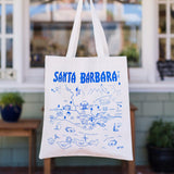 Santa Barbara Map Tote Totes - The Santa Barbara Company, The Santa Barbara Company - 1