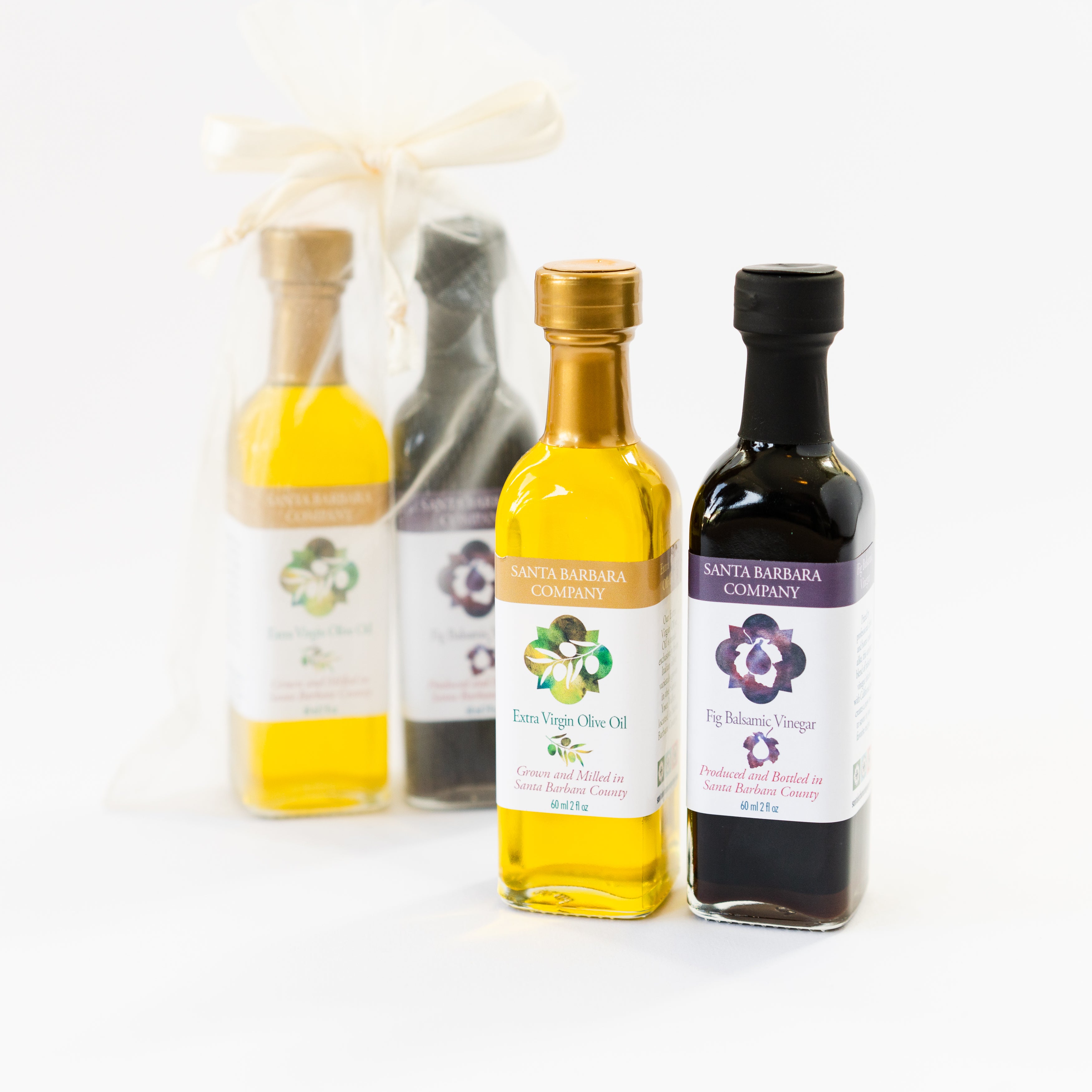 Petite Olive Oil and Fig Balsamic Vinegar Set Santa Barbara Company