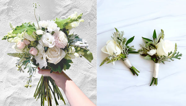 Santa Barbara courthouse wedding flowers