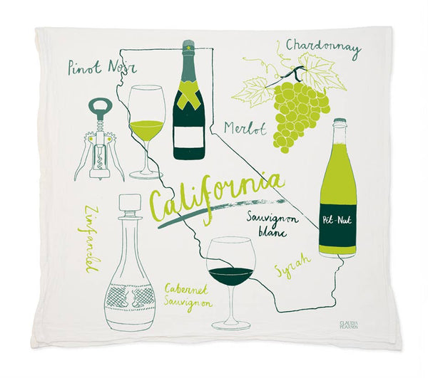 California Wine Tea Towel