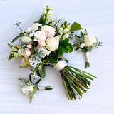 Courthouse Wedding Flower Bouquet + Boutonniere