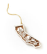 California Hand-Carved Rosewood Ornament