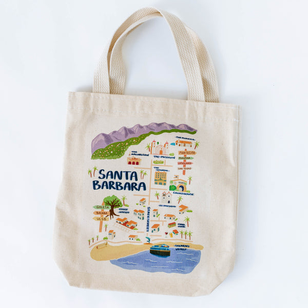 Carly's Map of Santa Barbara Canvas Tote