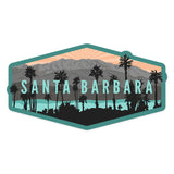 Santa Barbara Palms and Mountains Sticker