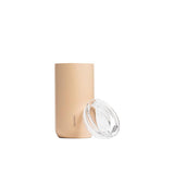 Bright & Early Gift Box—beige insulated tumbler with lid, perfect tea lover gift for cozy moments.