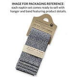 Set of 4 Hand Block Printed Cotton Napkins, 18″×18″, Motifs Fog—sustainable table linens for retail.