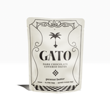 Cream Gato bag—vegan snack: Chocolate Covered Dates | Peanut Butter—dark chocolate, organic Medjool dates.