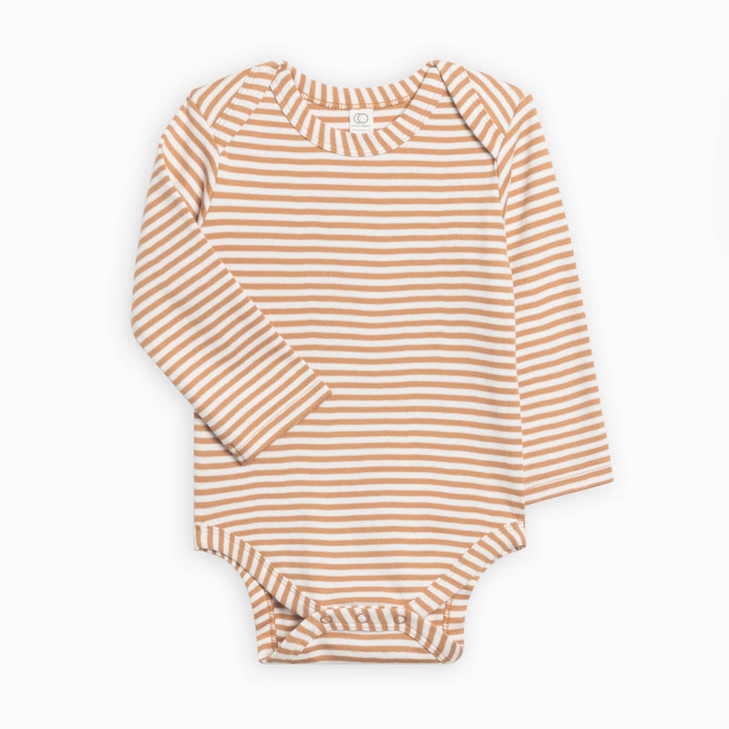 Organic Ginger Stripe Baby Bodysuit