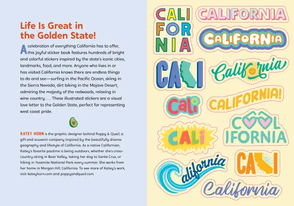 I Love California Sticker Book