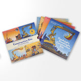 Construction Site Picture Book Boxed Set by Sherri Duskey Rinker, four hardcover books in a slipcase