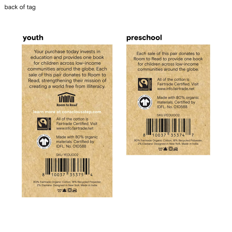 Kids Socks that Give Books - Gray Bicycles