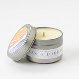 Santa Barbara Travel Candle with Palm Tree Lid