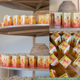 California Gummy Bears displayed farmers market style at a welcome event