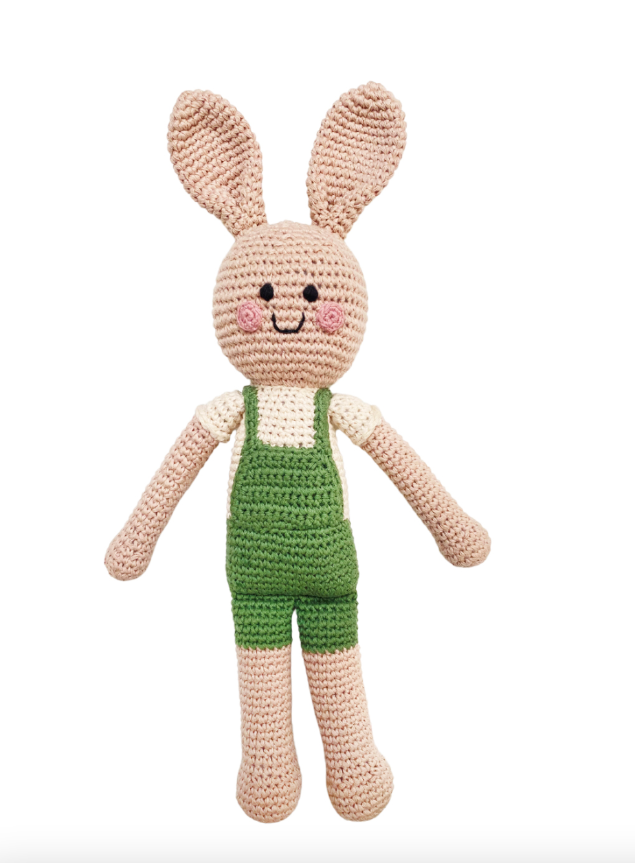 Fair Trade Handmade Bunny in Suspenders – Santa Barbara Company