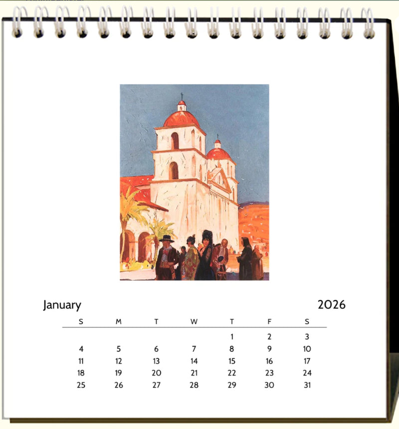 Santa Barbara Easel Desk Calendar 2026