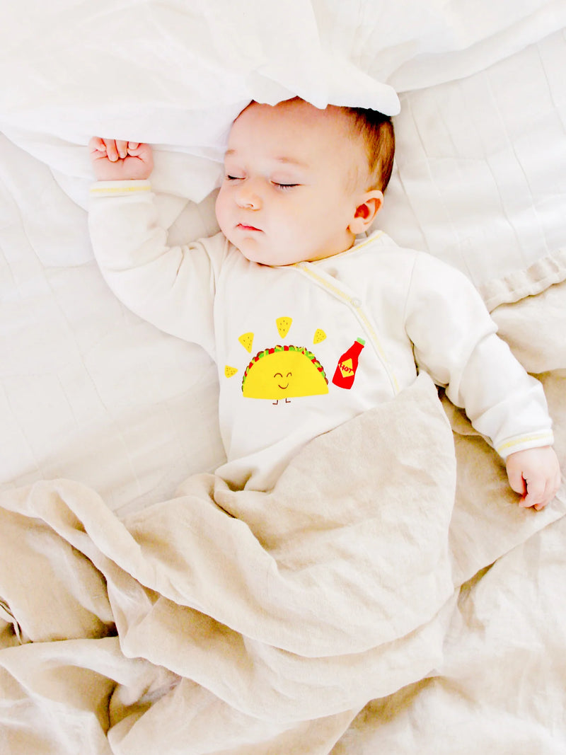 Organic Cotton Taco Print Footie