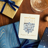 Happy Hanukkah Menorah Note Card