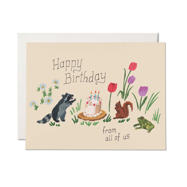 Happy Birthday from All of Us Note Card