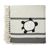 Custom Logo Organic Striped Cotton Throw Blanket