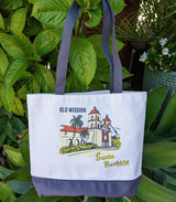 Two Tone Santa Barbara Mission Canvas Tote