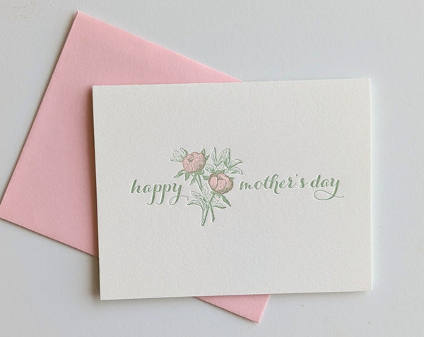 Mother's Day Letterpress Bouquet Note Card